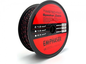 EMPHASER CABLE 1.0MM² TWISTED BLACK-RED