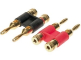 Bananenstecker<br><br>Bananenstecker mit kranzfoermigem Federelement vergoldet fuer<br>4 mm...