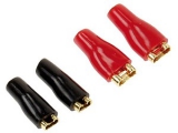 Flachsteckhuelsen<br><br>2 x rot (4,8 mm) + 2 x schwarz (2,8 mm)<br><br>Farbe: gold