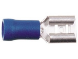 Flachsteckhuelsen blau<br><br>Standard-Serie Doppel-Crimp<br><br>PVC Flachsteckhuelse(f) 2,8 mm  x...