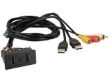 USB /AUX-AV Einbaubuchse VW /universal<br> <br>Mit  USB, HDMI und AUX Einbaubuchsen und...